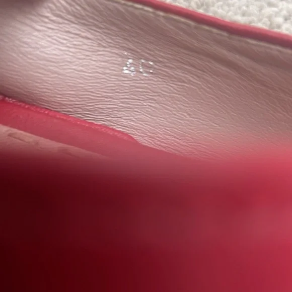 Miu Miu Pointed Metal Cap Toe Skate Red Leather Sneakers Size 10 (40) - Picture 8 of 9